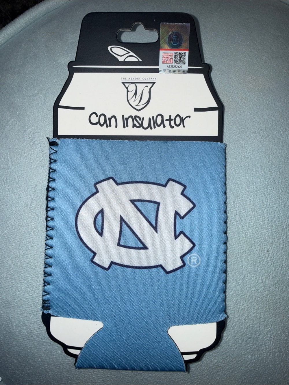 University of North Carolina Light Blue Can Insulator with Logo